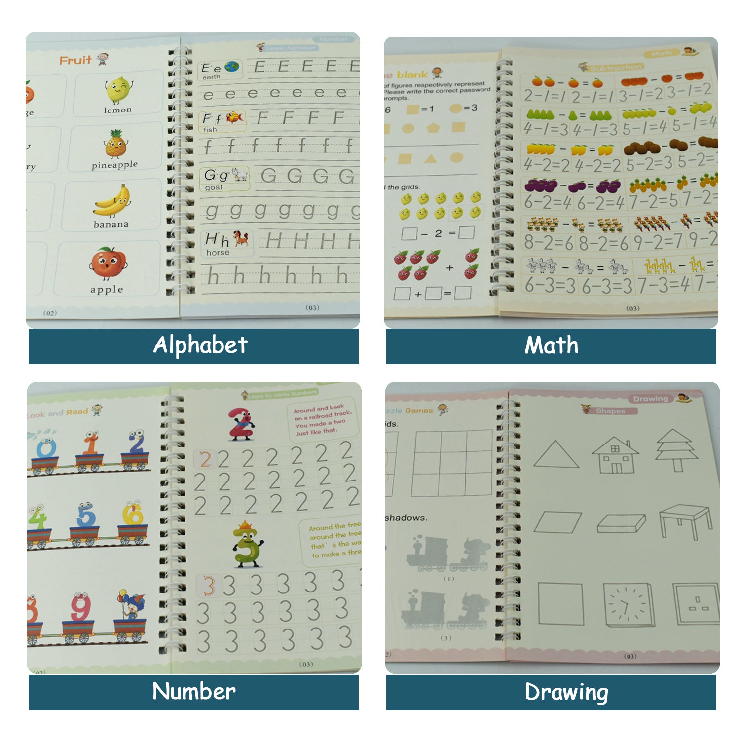 8075A 4 PC MAGIC COPYBOOK WIDELY USED BY KIDS, CHILDREN’S AND EVEN ADULTS ALSO TO WRITE DOWN IMPORTANT THINGS OVER IT WHILE EMERGENCIES ETC. DeoDap 8075A 4 PC MAGIC COPYBOOK WIDELY USED BY KIDS, CHILDREN’S AND EVEN ADULTS ALSO TO WRITE DOWN IMPORTANT THINGS OVER IT WHILE EMERGENCIES ETC. DeoDap